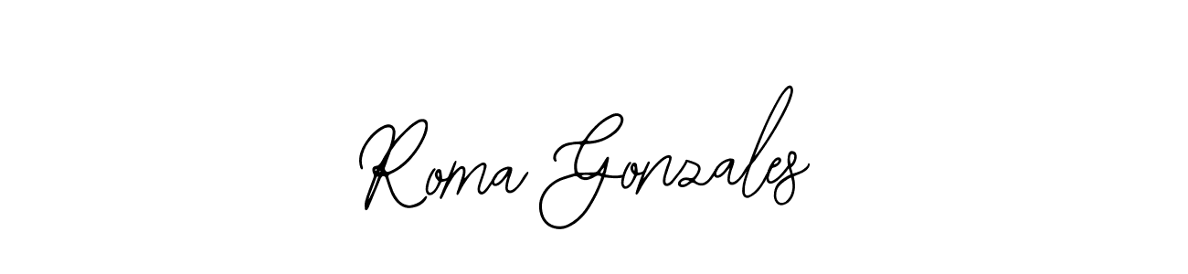Bearetta-2O07w is a professional signature style that is perfect for those who want to add a touch of class to their signature. It is also a great choice for those who want to make their signature more unique. Get Roma Gonzales name to fancy signature for free. Roma Gonzales signature style 12 images and pictures png