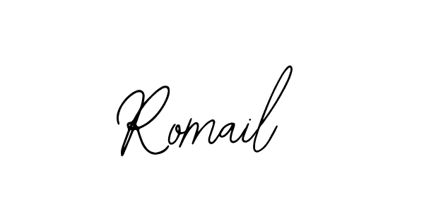 You should practise on your own different ways (Bearetta-2O07w) to write your name (Romail) in signature. don't let someone else do it for you. Romail signature style 12 images and pictures png