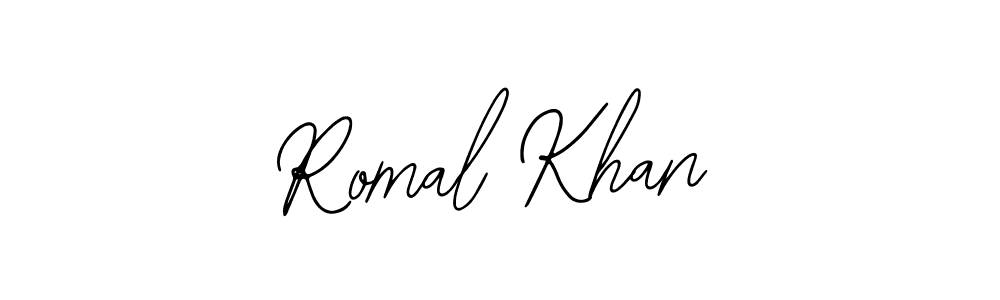 Also You can easily find your signature by using the search form. We will create Romal Khan name handwritten signature images for you free of cost using Bearetta-2O07w sign style. Romal Khan signature style 12 images and pictures png