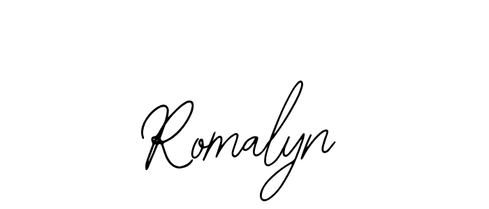 How to make Romalyn name signature. Use Bearetta-2O07w style for creating short signs online. This is the latest handwritten sign. Romalyn signature style 12 images and pictures png