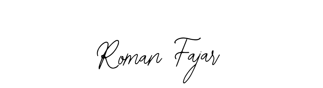 Design your own signature with our free online signature maker. With this signature software, you can create a handwritten (Bearetta-2O07w) signature for name Roman Fajar. Roman Fajar signature style 12 images and pictures png