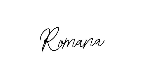 You should practise on your own different ways (Bearetta-2O07w) to write your name (Romana) in signature. don't let someone else do it for you. Romana signature style 12 images and pictures png