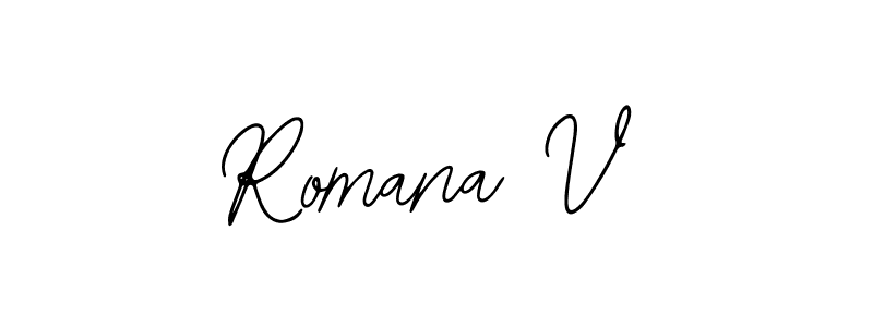 Create a beautiful signature design for name Romana V. With this signature (Bearetta-2O07w) fonts, you can make a handwritten signature for free. Romana V signature style 12 images and pictures png