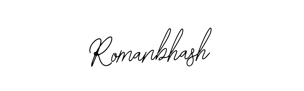 if you are searching for the best signature style for your name Romanbhash. so please give up your signature search. here we have designed multiple signature styles  using Bearetta-2O07w. Romanbhash signature style 12 images and pictures png