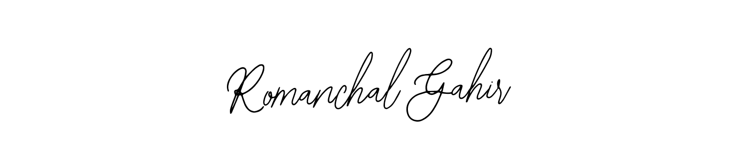 How to make Romanchal Gahir signature? Bearetta-2O07w is a professional autograph style. Create handwritten signature for Romanchal Gahir name. Romanchal Gahir signature style 12 images and pictures png