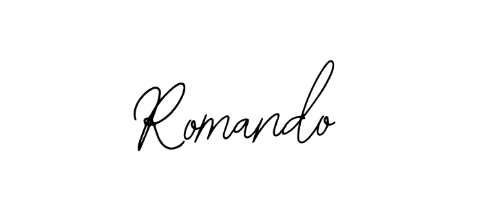 Make a beautiful signature design for name Romando. With this signature (Bearetta-2O07w) style, you can create a handwritten signature for free. Romando signature style 12 images and pictures png