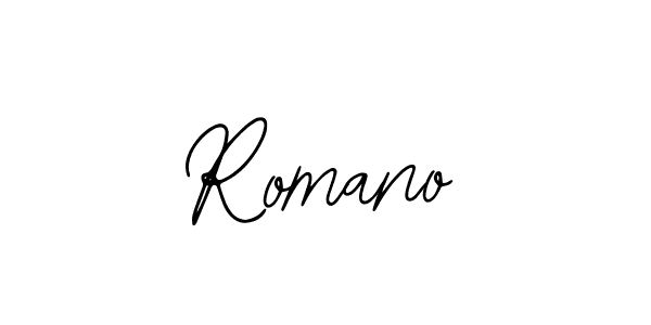 if you are searching for the best signature style for your name Romano. so please give up your signature search. here we have designed multiple signature styles  using Bearetta-2O07w. Romano signature style 12 images and pictures png