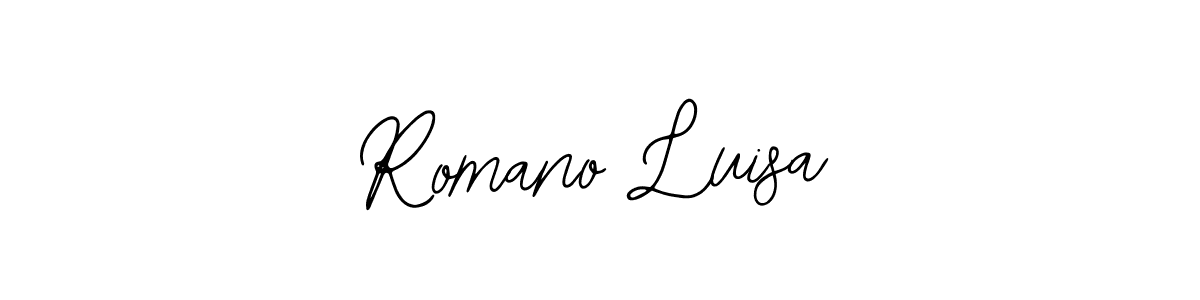 See photos of Romano Luisa official signature by Spectra . Check more albums & portfolios. Read reviews & check more about Bearetta-2O07w font. Romano Luisa signature style 12 images and pictures png