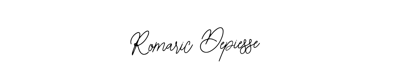 Similarly Bearetta-2O07w is the best handwritten signature design. Signature creator online .You can use it as an online autograph creator for name Romaric Depiesse. Romaric Depiesse signature style 12 images and pictures png