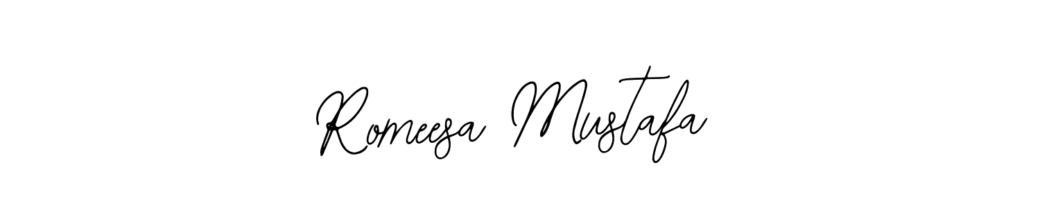 Use a signature maker to create a handwritten signature online. With this signature software, you can design (Bearetta-2O07w) your own signature for name Romeesa Mustafa. Romeesa Mustafa signature style 12 images and pictures png