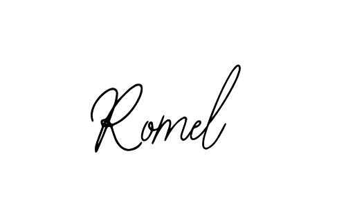 How to make Romel name signature. Use Bearetta-2O07w style for creating short signs online. This is the latest handwritten sign. Romel signature style 12 images and pictures png