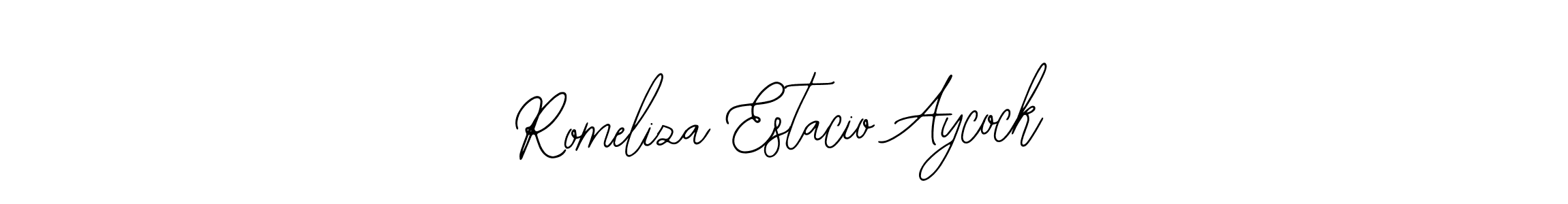 Also we have Romeliza Estacio Aycock name is the best signature style. Create professional handwritten signature collection using Bearetta-2O07w autograph style. Romeliza Estacio Aycock signature style 12 images and pictures png