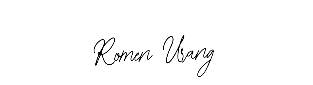 The best way (Bearetta-2O07w) to make a short signature is to pick only two or three words in your name. The name Romen Urang include a total of six letters. For converting this name. Romen Urang signature style 12 images and pictures png