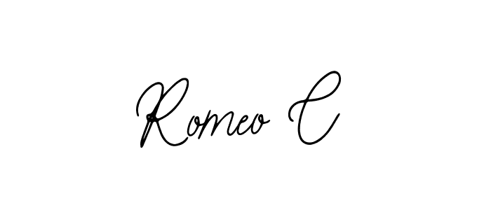 The best way (Bearetta-2O07w) to make a short signature is to pick only two or three words in your name. The name Romeo C include a total of six letters. For converting this name. Romeo C signature style 12 images and pictures png