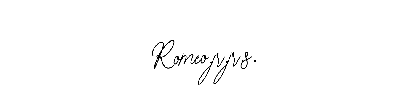 Similarly Bearetta-2O07w is the best handwritten signature design. Signature creator online .You can use it as an online autograph creator for name Romeo.jr.jr.s.. Romeo.jr.jr.s. signature style 12 images and pictures png