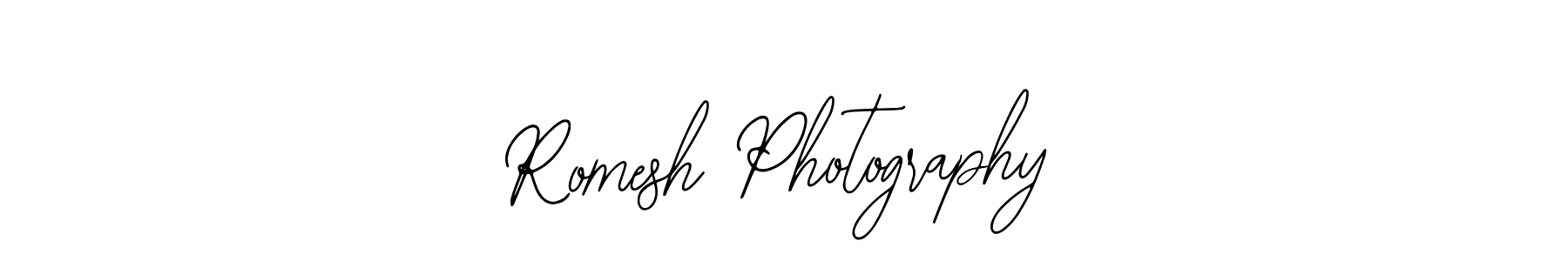 The best way (Bearetta-2O07w) to make a short signature is to pick only two or three words in your name. The name Romesh Photography include a total of six letters. For converting this name. Romesh Photography signature style 12 images and pictures png