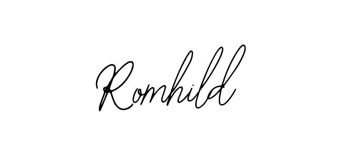 How to make Romhild name signature. Use Bearetta-2O07w style for creating short signs online. This is the latest handwritten sign. Romhild signature style 12 images and pictures png