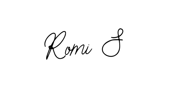 Similarly Bearetta-2O07w is the best handwritten signature design. Signature creator online .You can use it as an online autograph creator for name Romi S. Romi S signature style 12 images and pictures png