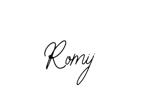 How to make Romij name signature. Use Bearetta-2O07w style for creating short signs online. This is the latest handwritten sign. Romij signature style 12 images and pictures png