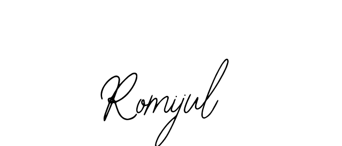 Use a signature maker to create a handwritten signature online. With this signature software, you can design (Bearetta-2O07w) your own signature for name Romijul. Romijul signature style 12 images and pictures png