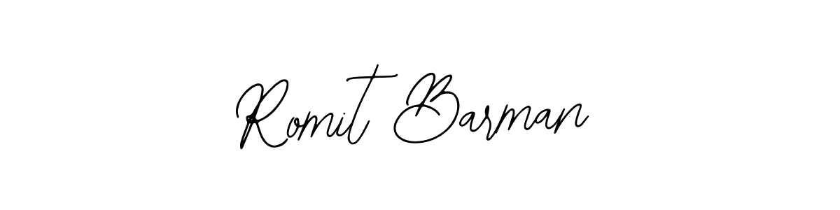 How to make Romit Barman name signature. Use Bearetta-2O07w style for creating short signs online. This is the latest handwritten sign. Romit Barman signature style 12 images and pictures png