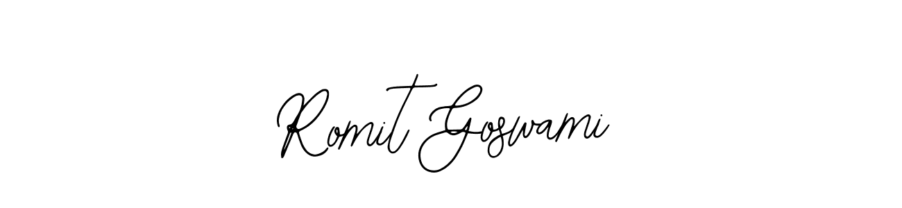 You should practise on your own different ways (Bearetta-2O07w) to write your name (Romit Goswami) in signature. don't let someone else do it for you. Romit Goswami signature style 12 images and pictures png