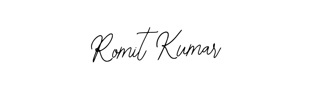 How to make Romit Kumar name signature. Use Bearetta-2O07w style for creating short signs online. This is the latest handwritten sign. Romit Kumar signature style 12 images and pictures png