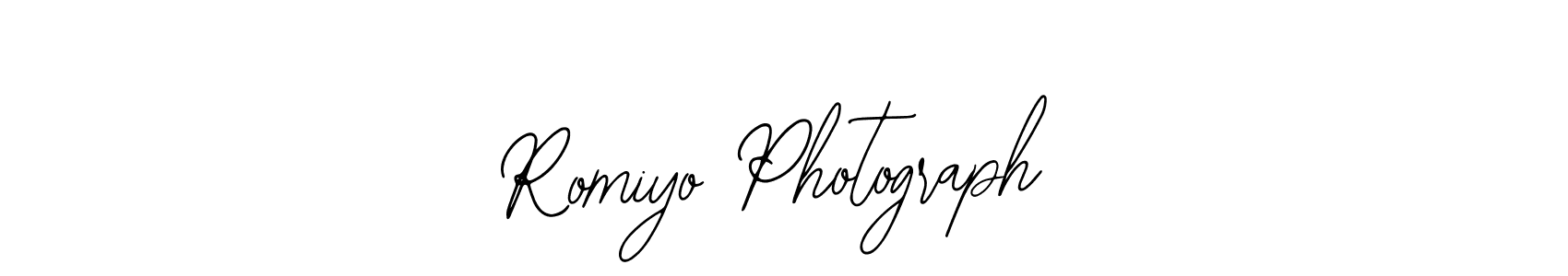 Use a signature maker to create a handwritten signature online. With this signature software, you can design (Bearetta-2O07w) your own signature for name Romiyo Photograph. Romiyo Photograph signature style 12 images and pictures png