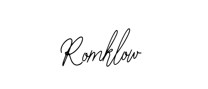 The best way (Bearetta-2O07w) to make a short signature is to pick only two or three words in your name. The name Romklow include a total of six letters. For converting this name. Romklow signature style 12 images and pictures png