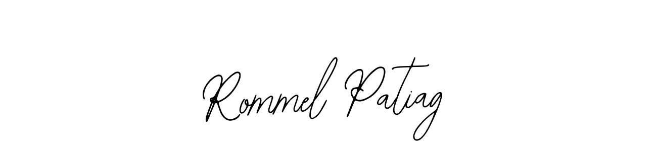 How to make Rommel Patiag name signature. Use Bearetta-2O07w style for creating short signs online. This is the latest handwritten sign. Rommel Patiag signature style 12 images and pictures png