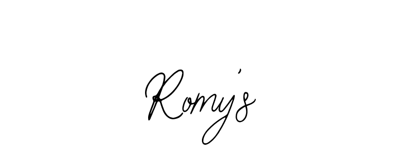 You can use this online signature creator to create a handwritten signature for the name Romy’s. This is the best online autograph maker. Romy’s signature style 12 images and pictures png