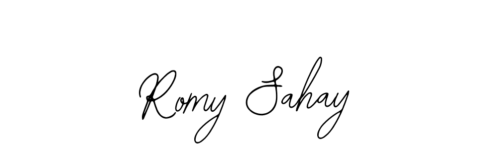 Also You can easily find your signature by using the search form. We will create Romy Sahay name handwritten signature images for you free of cost using Bearetta-2O07w sign style. Romy Sahay signature style 12 images and pictures png