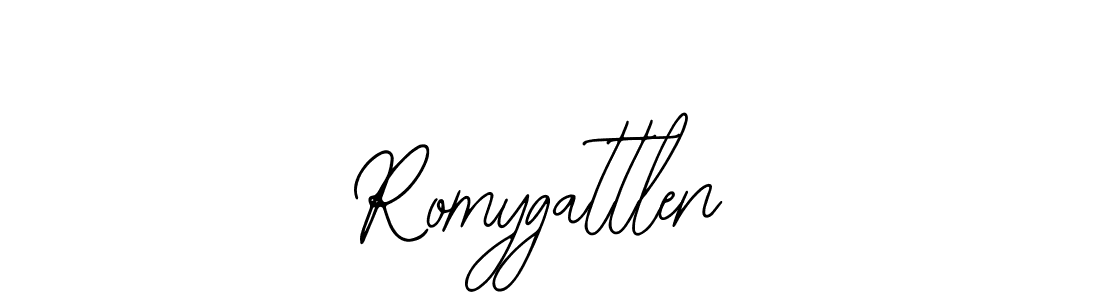 if you are searching for the best signature style for your name Romygattlen. so please give up your signature search. here we have designed multiple signature styles  using Bearetta-2O07w. Romygattlen signature style 12 images and pictures png