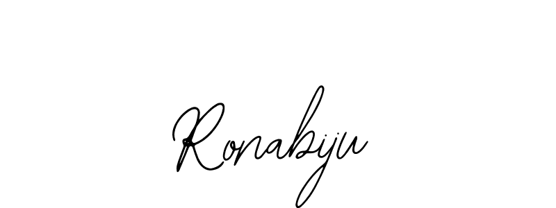 The best way (Bearetta-2O07w) to make a short signature is to pick only two or three words in your name. The name Ronabiju include a total of six letters. For converting this name. Ronabiju signature style 12 images and pictures png