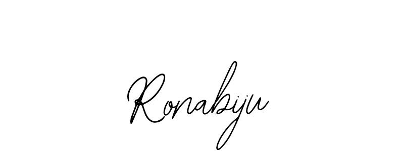 The best way (Bearetta-2O07w) to make a short signature is to pick only two or three words in your name. The name Ronabiju include a total of six letters. For converting this name. Ronabiju signature style 12 images and pictures png