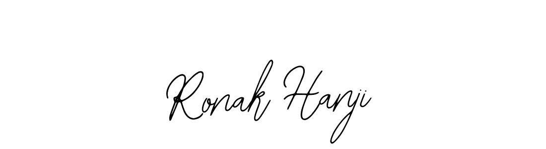 The best way (Bearetta-2O07w) to make a short signature is to pick only two or three words in your name. The name Ronak Hanji include a total of six letters. For converting this name. Ronak Hanji signature style 12 images and pictures png
