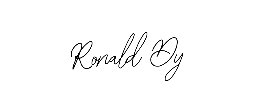 You should practise on your own different ways (Bearetta-2O07w) to write your name (Ronald Dy) in signature. don't let someone else do it for you. Ronald Dy signature style 12 images and pictures png