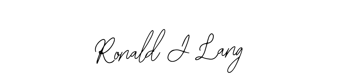 Design your own signature with our free online signature maker. With this signature software, you can create a handwritten (Bearetta-2O07w) signature for name Ronald J Lang. Ronald J Lang signature style 12 images and pictures png