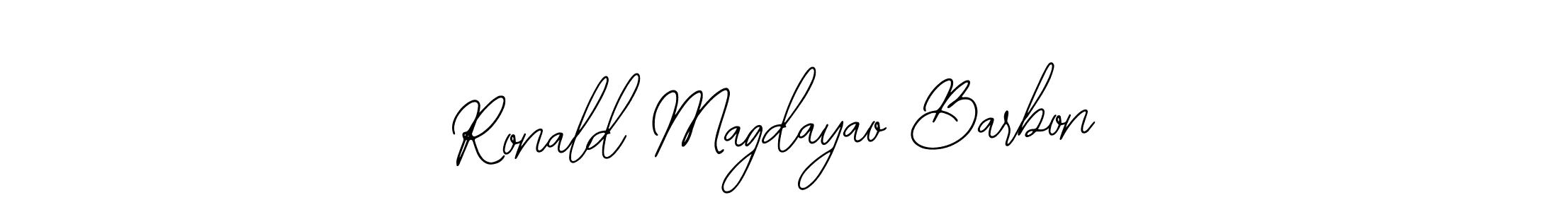 Similarly Bearetta-2O07w is the best handwritten signature design. Signature creator online .You can use it as an online autograph creator for name Ronald Magdayao Barbon. Ronald Magdayao Barbon signature style 12 images and pictures png