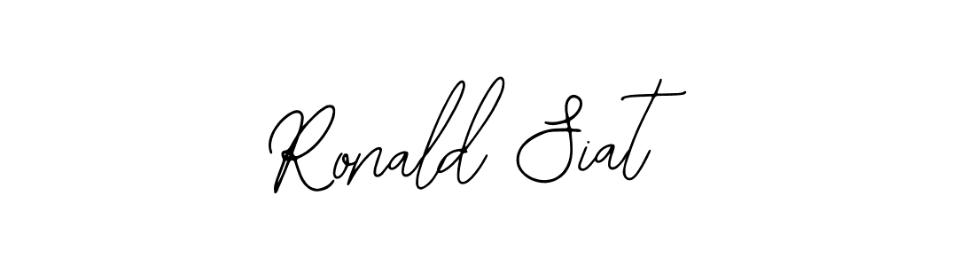 This is the best signature style for the Ronald Siat name. Also you like these signature font (Bearetta-2O07w). Mix name signature. Ronald Siat signature style 12 images and pictures png