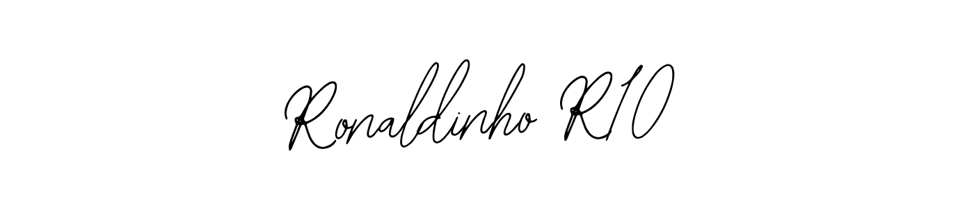 Make a beautiful signature design for name Ronaldinho R10. With this signature (Bearetta-2O07w) style, you can create a handwritten signature for free. Ronaldinho R10 signature style 12 images and pictures png