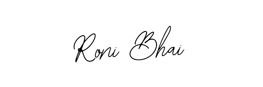 Similarly Bearetta-2O07w is the best handwritten signature design. Signature creator online .You can use it as an online autograph creator for name Roni Bhai. Roni Bhai signature style 12 images and pictures png