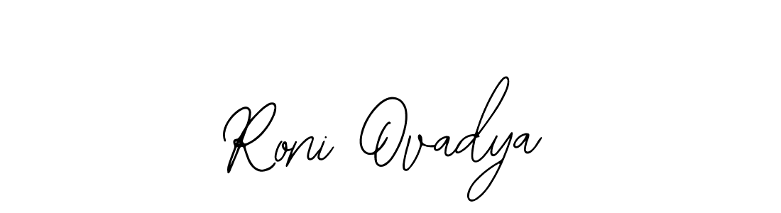 Similarly Bearetta-2O07w is the best handwritten signature design. Signature creator online .You can use it as an online autograph creator for name Roni Ovadya. Roni Ovadya signature style 12 images and pictures png