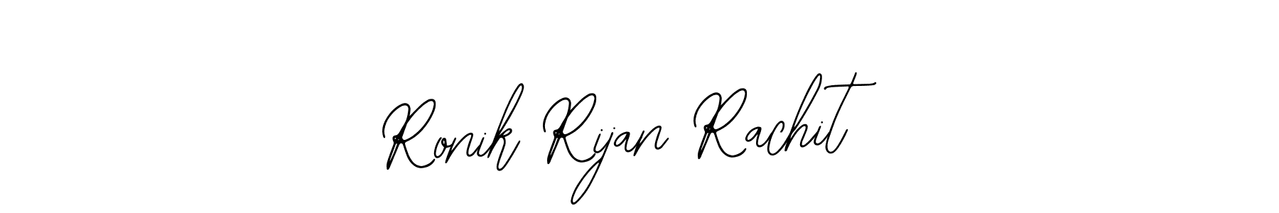 How to make Ronik Rijan Rachit name signature. Use Bearetta-2O07w style for creating short signs online. This is the latest handwritten sign. Ronik Rijan Rachit signature style 12 images and pictures png