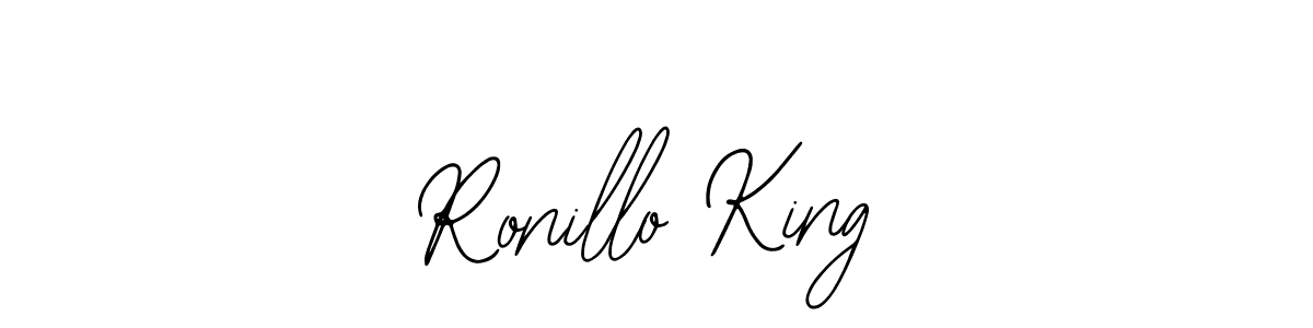 Use a signature maker to create a handwritten signature online. With this signature software, you can design (Bearetta-2O07w) your own signature for name Ronillo King. Ronillo King signature style 12 images and pictures png