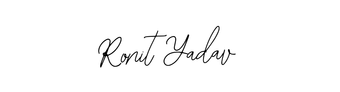 Bearetta-2O07w is a professional signature style that is perfect for those who want to add a touch of class to their signature. It is also a great choice for those who want to make their signature more unique. Get Ronit Yadav name to fancy signature for free. Ronit Yadav signature style 12 images and pictures png