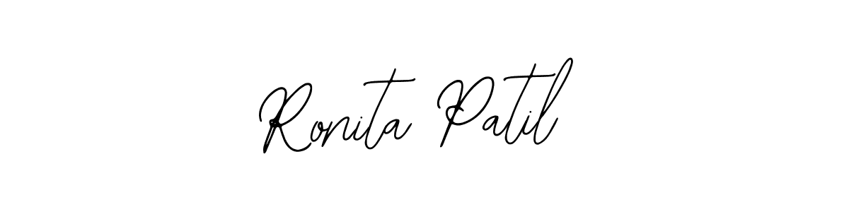 You should practise on your own different ways (Bearetta-2O07w) to write your name (Ronita Patil) in signature. don't let someone else do it for you. Ronita Patil signature style 12 images and pictures png