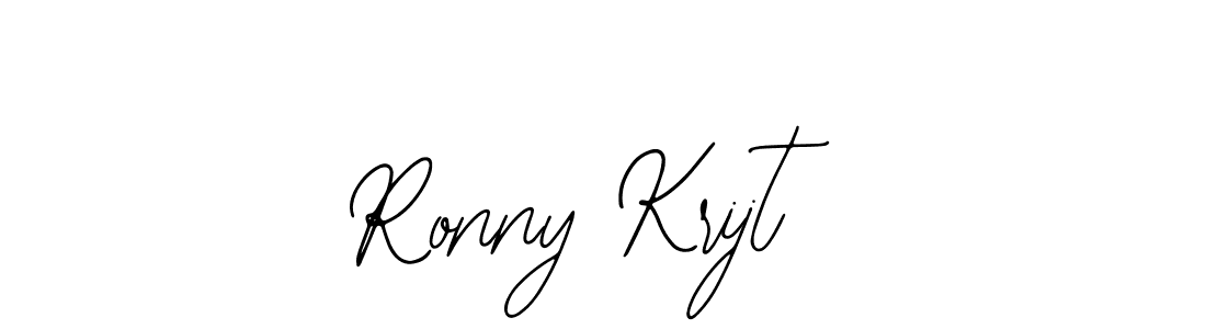 How to make Ronny Krijt name signature. Use Bearetta-2O07w style for creating short signs online. This is the latest handwritten sign. Ronny Krijt signature style 12 images and pictures png