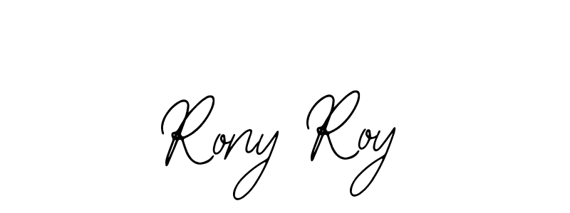 Use a signature maker to create a handwritten signature online. With this signature software, you can design (Bearetta-2O07w) your own signature for name Rony Roy. Rony Roy signature style 12 images and pictures png