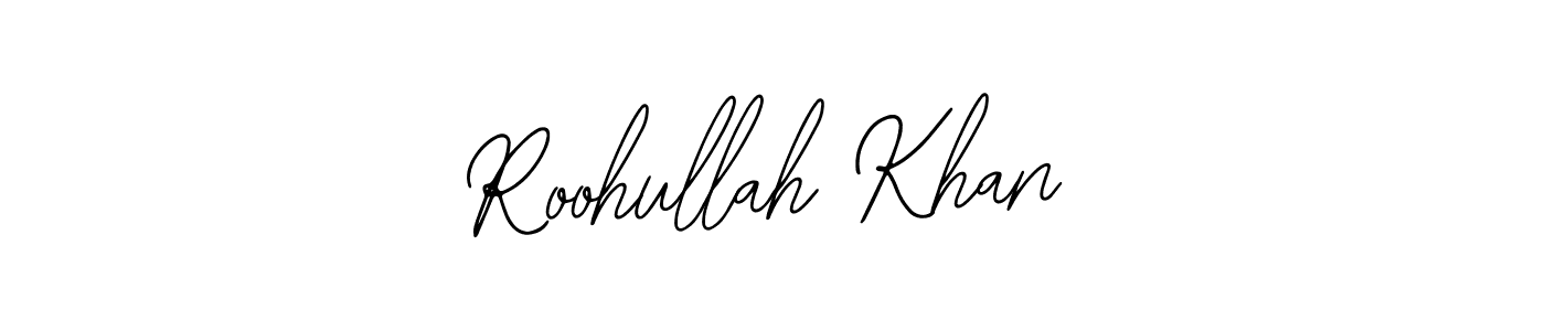 Design your own signature with our free online signature maker. With this signature software, you can create a handwritten (Bearetta-2O07w) signature for name Roohullah Khan. Roohullah Khan signature style 12 images and pictures png